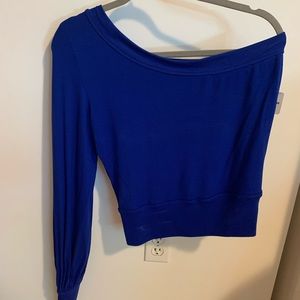 Free people- Royal blue one shoulder top
